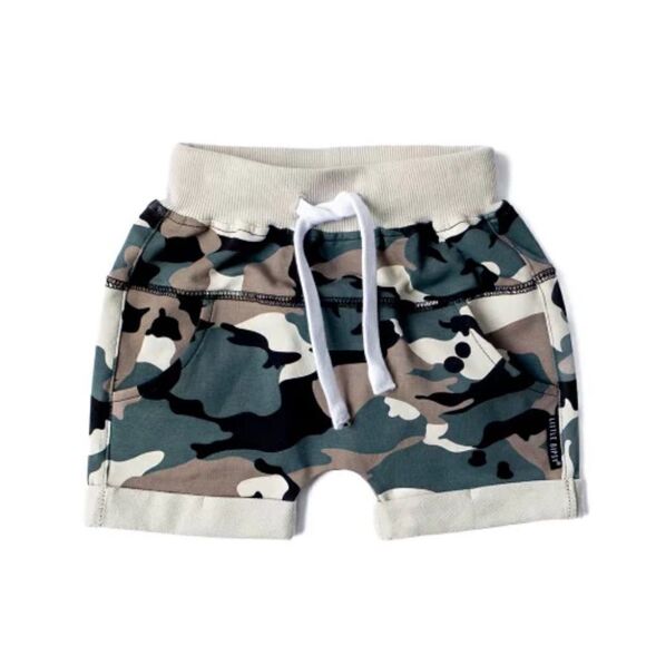 Little Bipsy Harem Shorts Pewter Camo 3-6 month NWT IN PACKAGE - Picture 1 of 5
